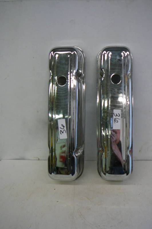 lot 36 image: 2 Chrome Valve Covers