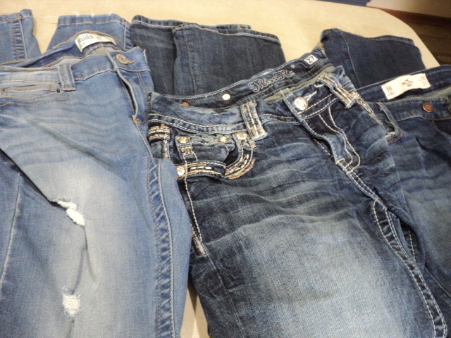 3 pairs of jeans...
