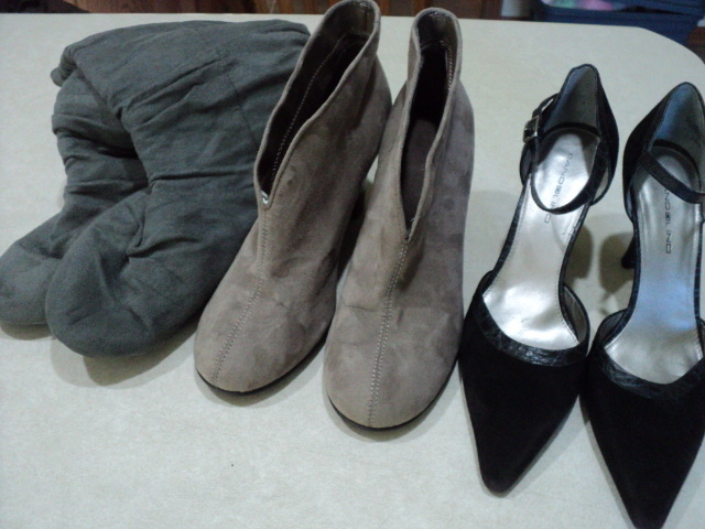 3 pairs of shoes and boots size wom...