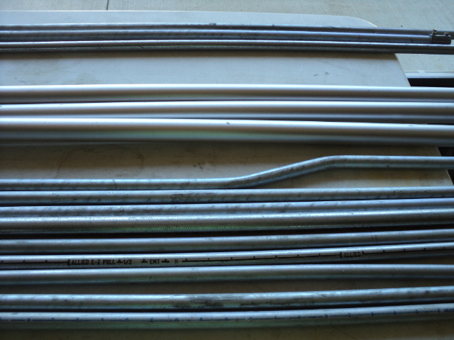 metal conduit and 3 metal poles - v...