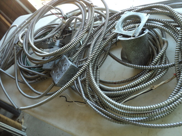 various lengths of flex metal condu...