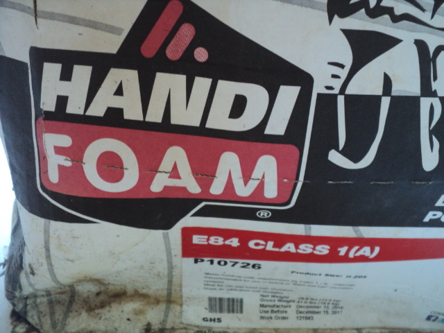 Handi foam - as found...