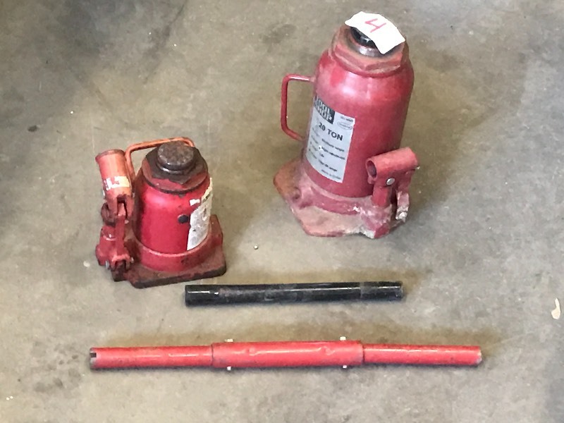 lot 4 image: (1) 12-Ton & (1) 20-Ton Bottle Jack...