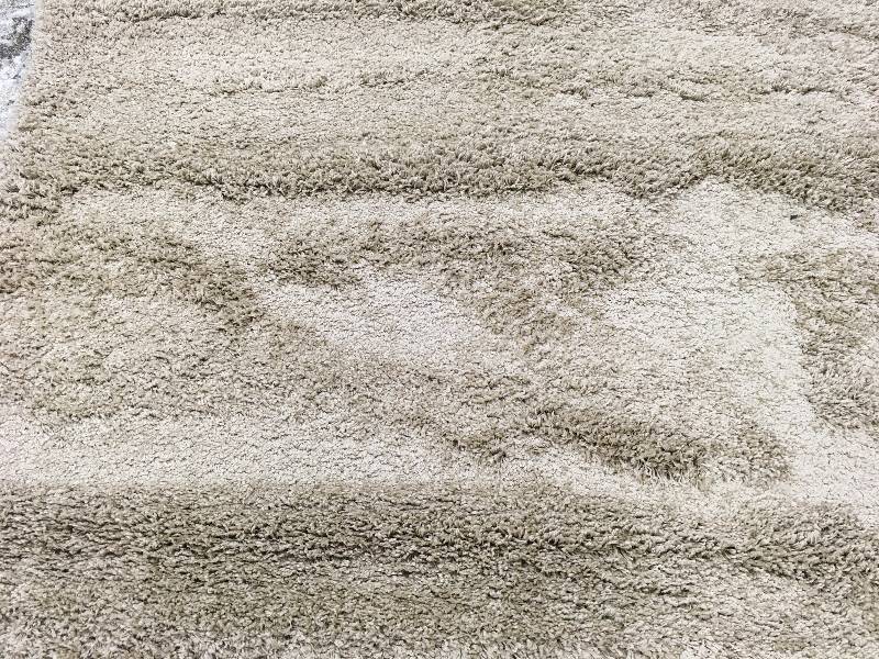 THOMASVILLE LUXURY NEW AREA SHAG RUG, OATMEAL PATINA, 53 X 75