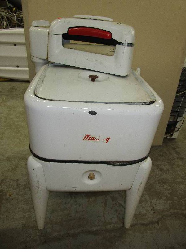 Antique metal washing machine