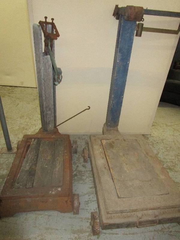 2 Antique bead sack scales