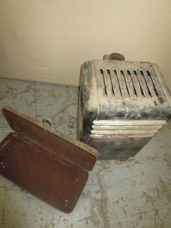 Old tool box and stove