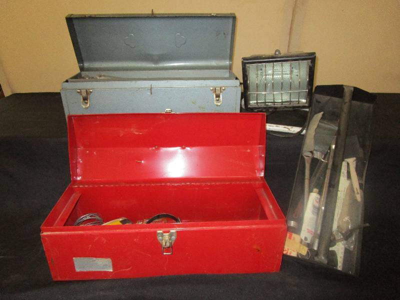 2 tool Boxes and Light