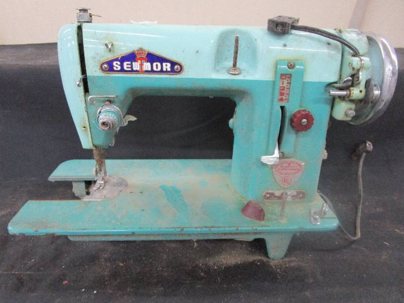 Antique Sewmor Sewing Machine, Not Tested