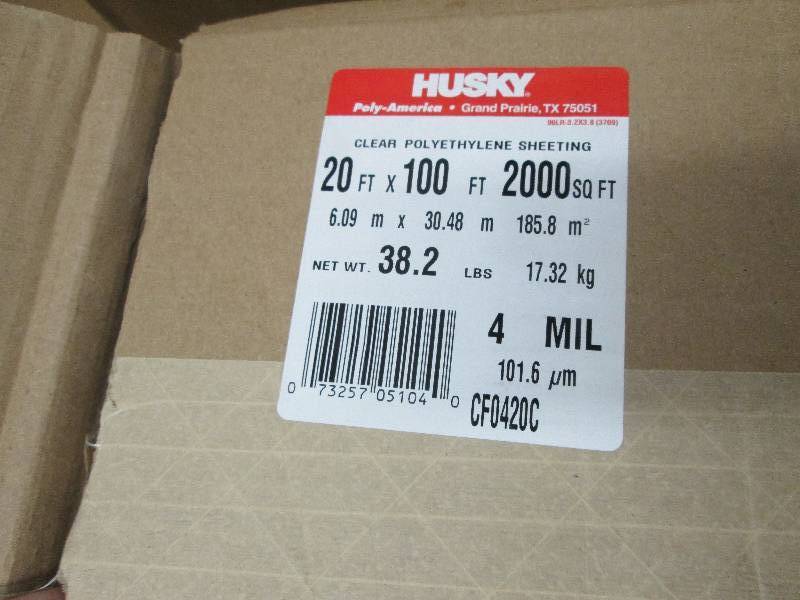 Husky 20 ft. x 100 ft. Clear Plasti...