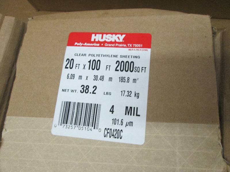 Husky 20 ft. x 100 ft. Clear Plasti...