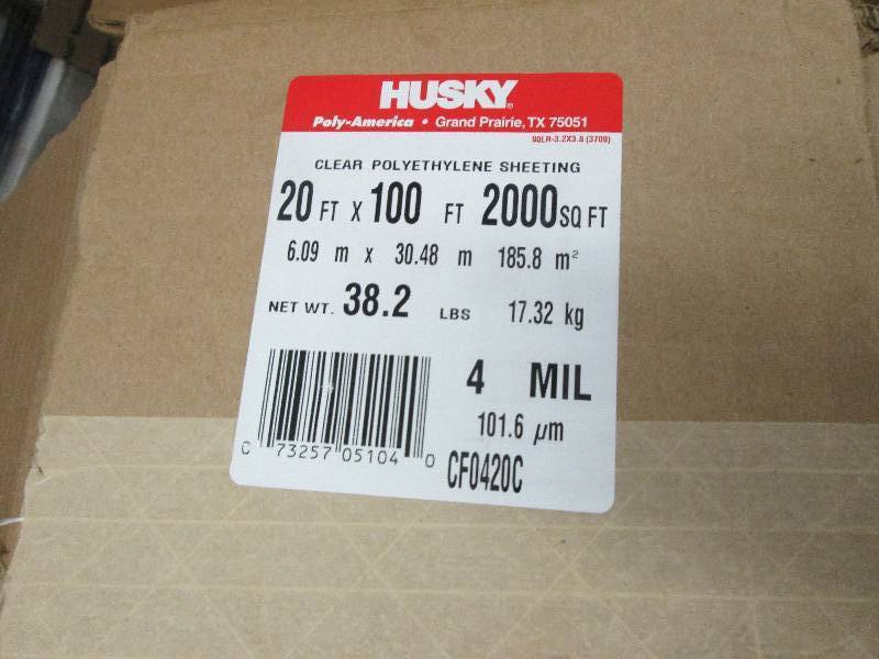 Husky 20 ft. x 100 ft. Clear Plasti...