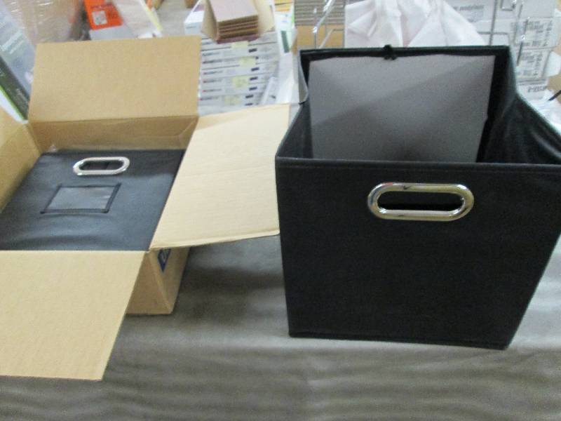 Lot of 6 Collapsible Black Bins...