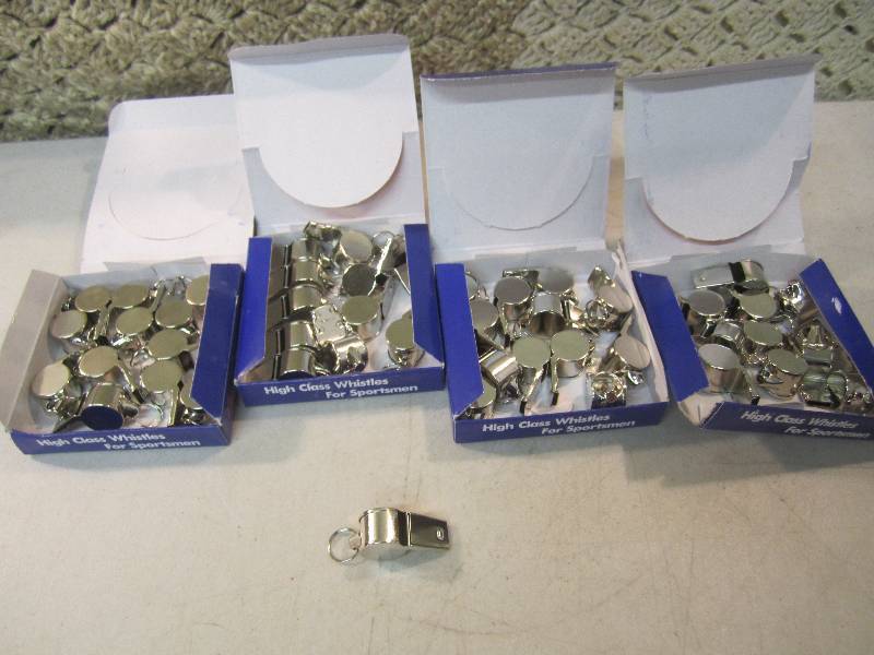 lot 53 image: Lot of 46 Metal Whistles  EC1...