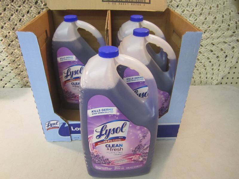 lot 72 image: Case of 4 Large Lysol Multi-Purpose...