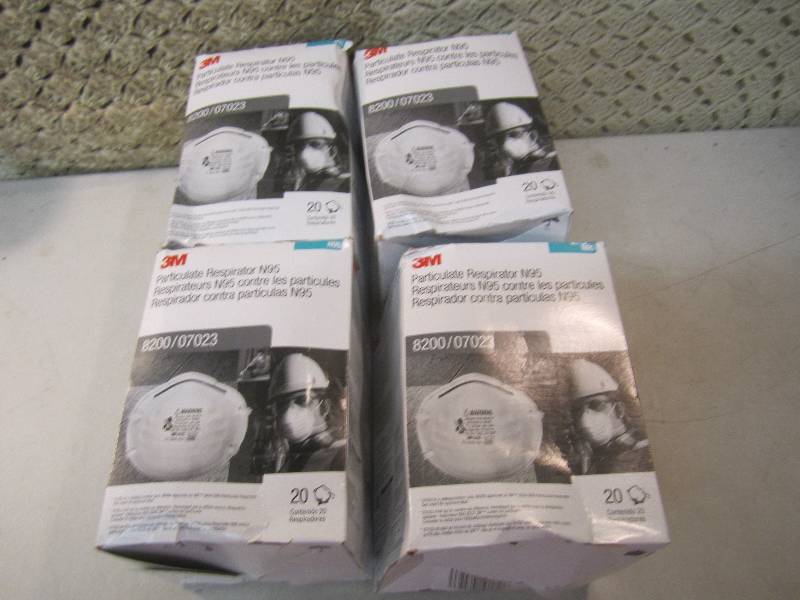 lot 75 image: 4 Boxes of 3M Particulate Respirato...
