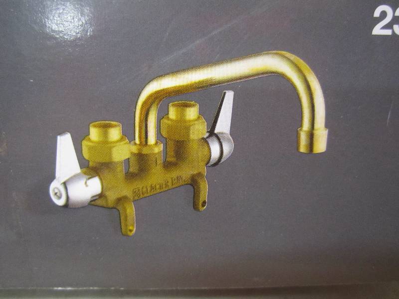 lot 90 image: Glacier Bay Laundry Faucet Open Box...