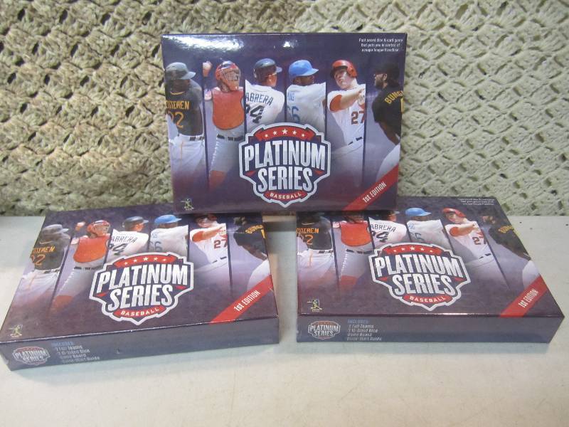 lot 113 image: Lot of 3 Platinum Series Baseball G...