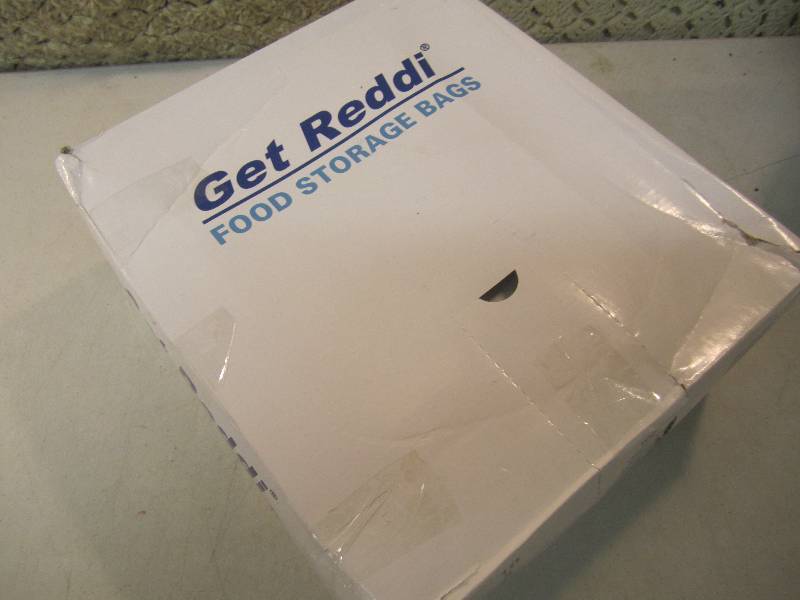 lot 160 image: Box of 500 Get Reddi Poly Food Stor...