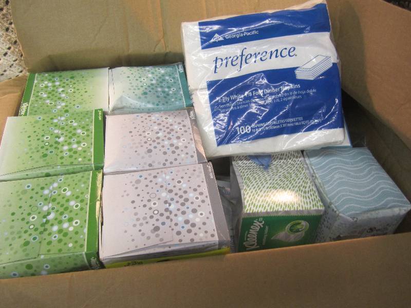 lot 172 image: Lot of 30 Boxes of Misc Face Tissue...