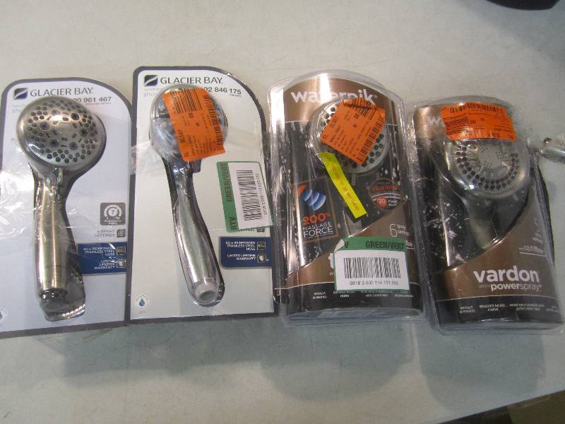 lot 176 image: Lot of 4 Handheld Shower Heads Open...