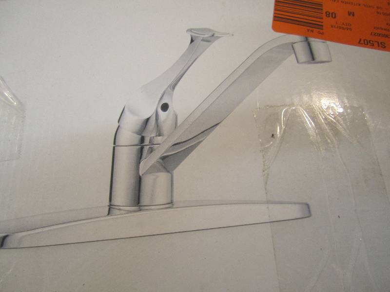 lot 190 image: Glacier Bay Chrome Kitchen Faucet O...