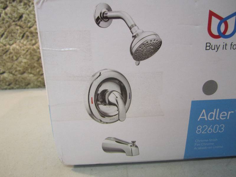 lot 194 image: Moen Chrome Adler 82603 Tub and Sho...