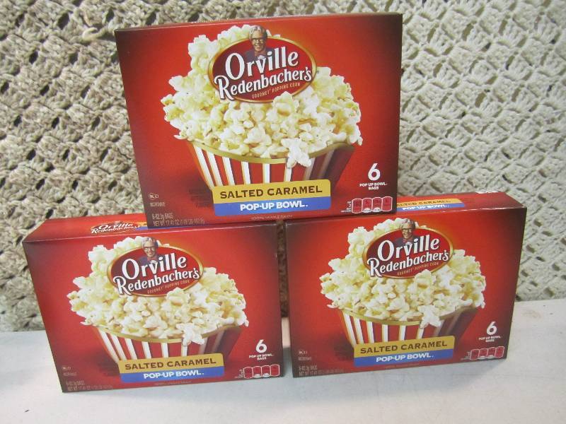 lot 214 image: 3 Boxes of Orville Redenbachers Sal...