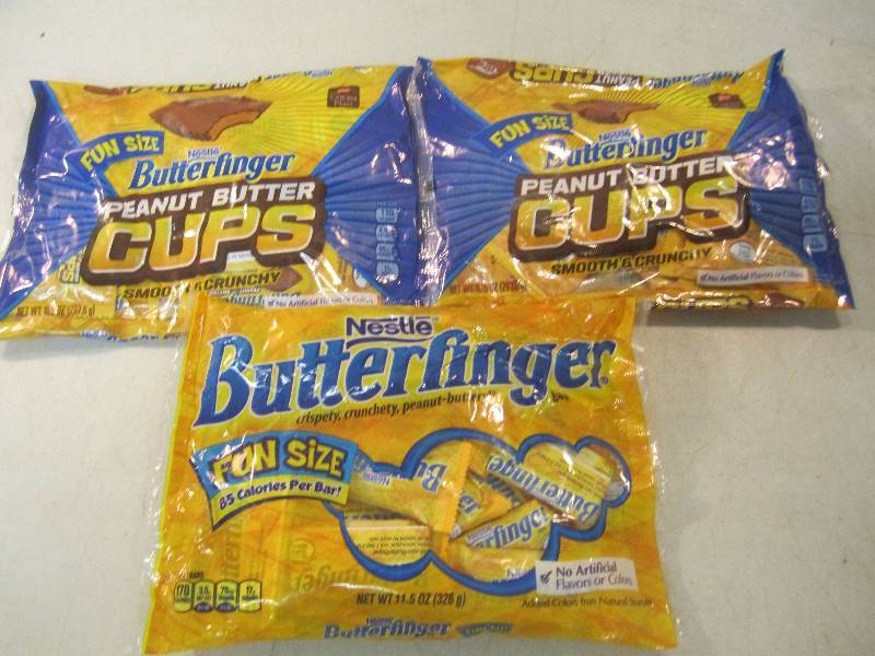 lot 221 image: Mix Lot of 3 Bags 2 Butterfinger Pe...