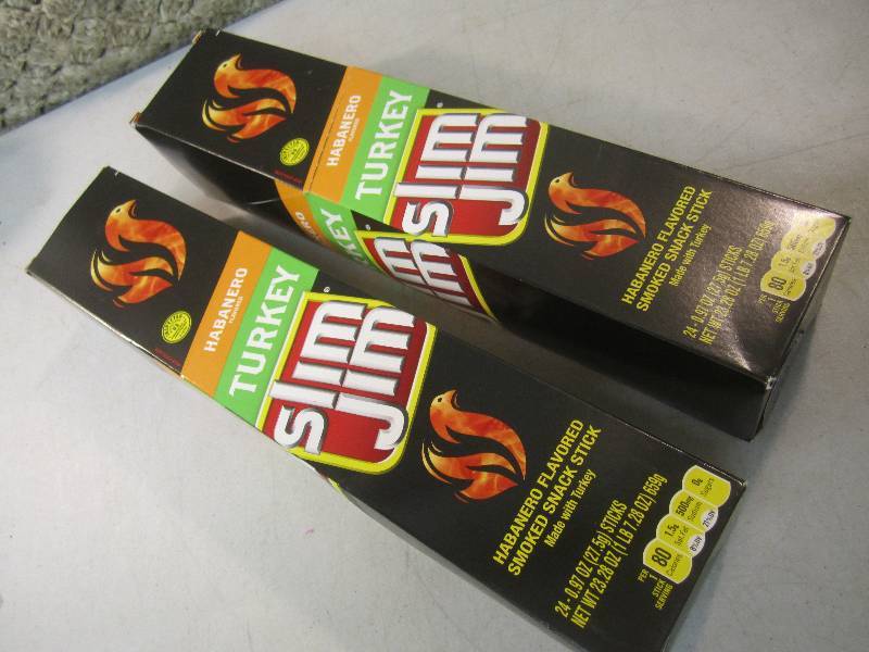 lot 240 image: 2 Box of 24 each Slim Jim Snack Sti...