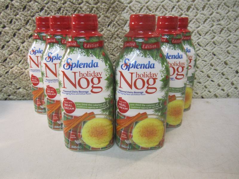 lot 249 image: 6 Bottles of Splenda Holiday Nog Be...