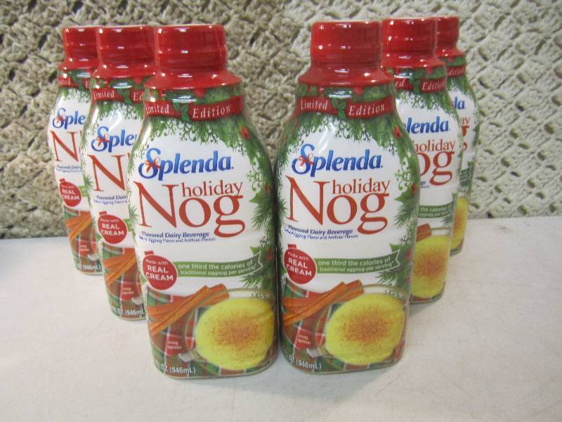 lot 250 image: 6 Bottles of Splenda Holiday Nog Be...