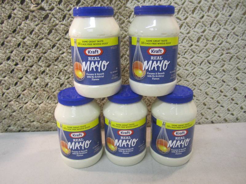 lot 253 image: 5 Jars of Kraft Real Mayo Best by M...
