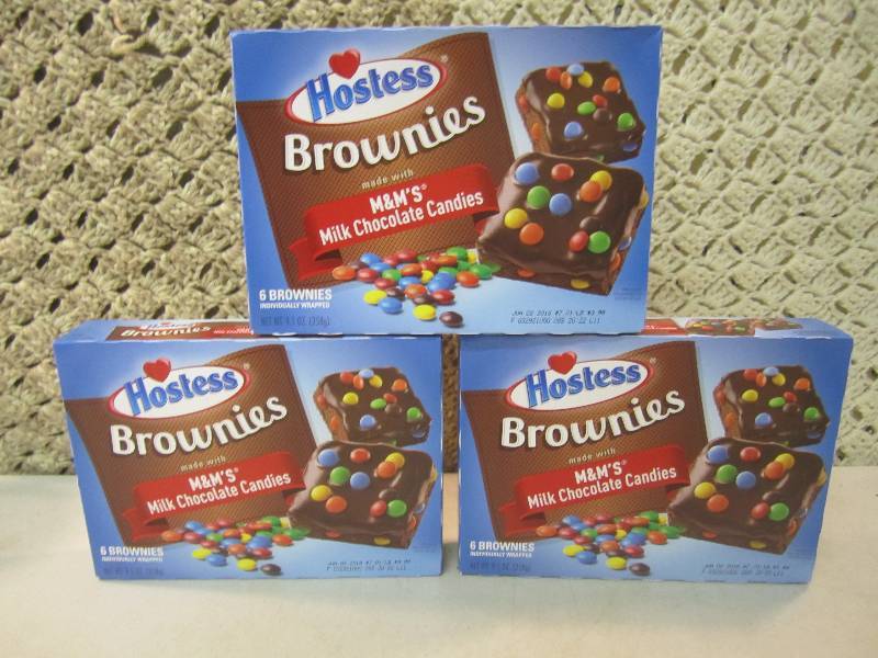 lot 260 image: 3 Boxes of Hostess M&Ms Brownies B...