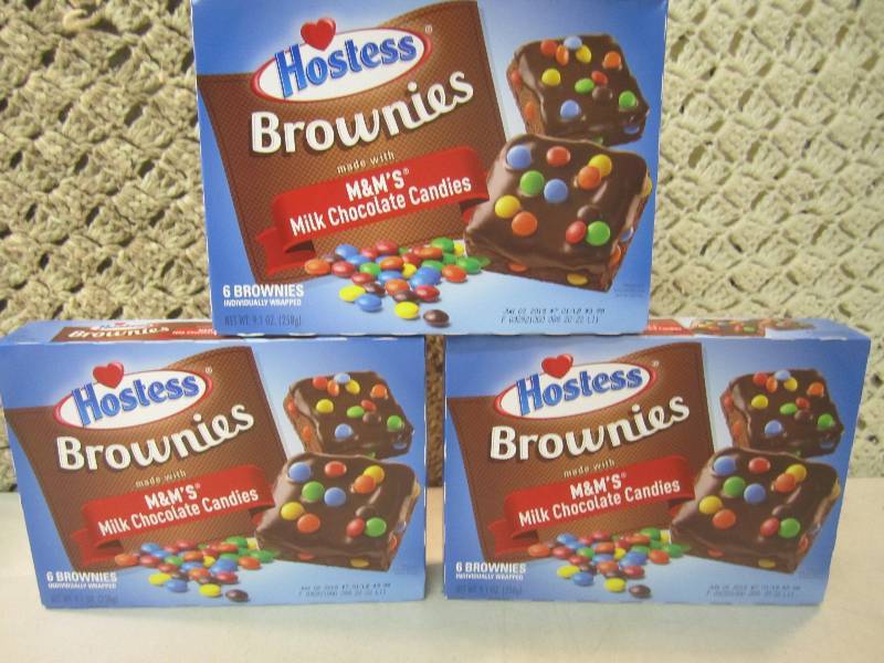 lot 261 image: 3 Boxes of Hostess M&Ms Brownies B...