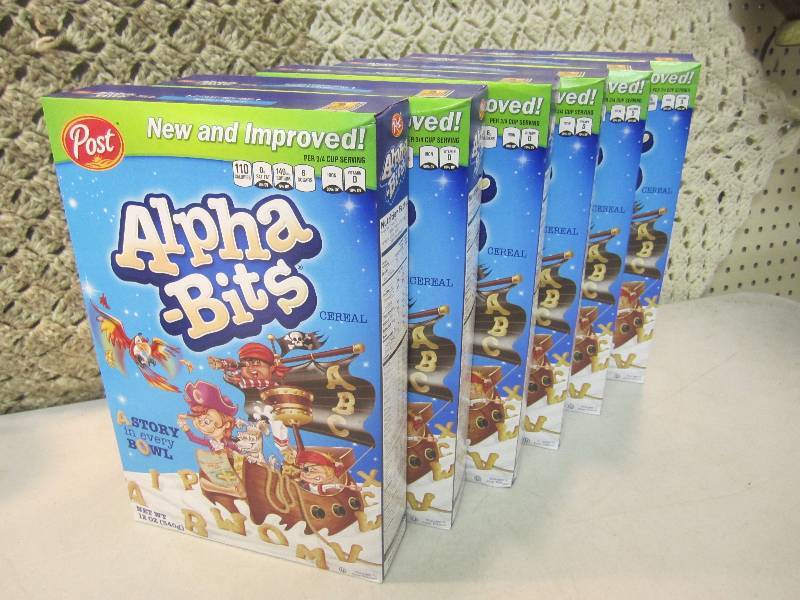 lot 266 image: 6 Boxes of Post Alpha-Bits Cereal B...
