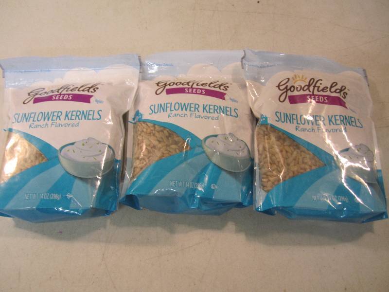 lot 272 image: 3 Bags of Ranch Flavored Sunflower ...