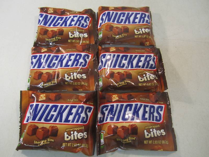 lot 278 image: 6 Bags of Snickers Bites Best by De...