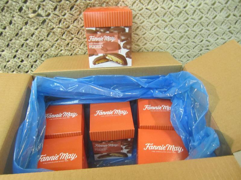 lot 281 image: Case of 6 Boxes Fannie May Milk Cho...
