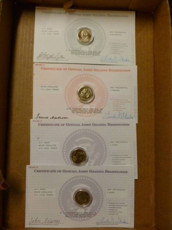 lot 54 image: Presidents Coins