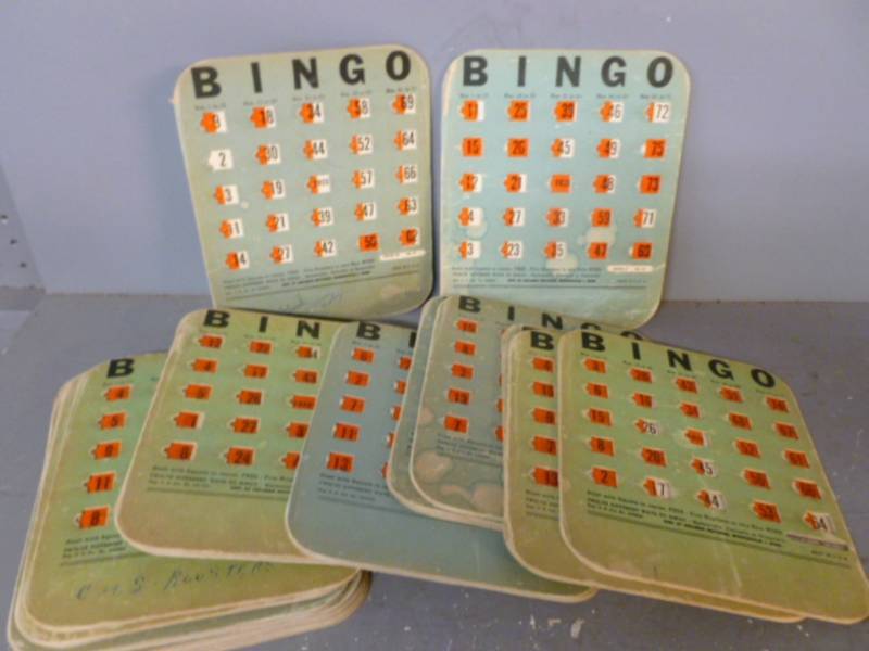 lot 156 image: Vintage Bingo Cards