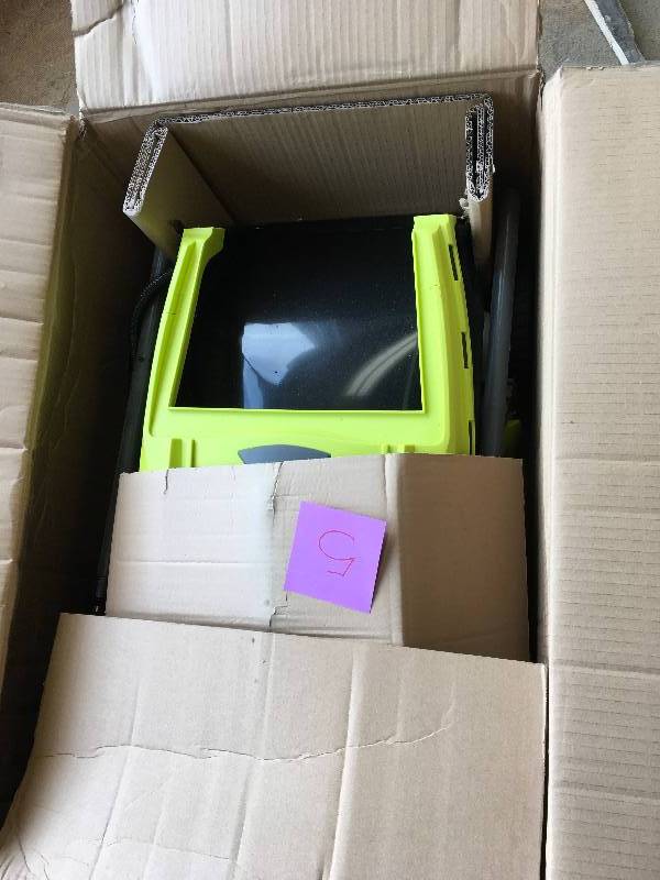 lot 5 image: Ryobi RYAC160 16 in. 13 Amp Corded Electric Walk Behind... not used
