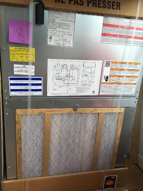 lot 8 image: Goodman Air Handlers AWUF SERIES Model  AWUF360516BC  not used