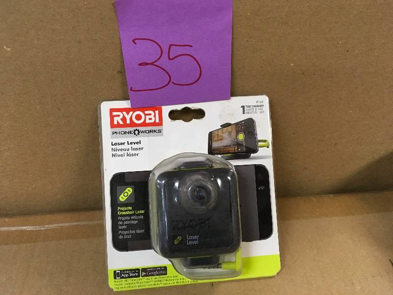 lot 35 image: Ryobi Phone Works Laser Level no used