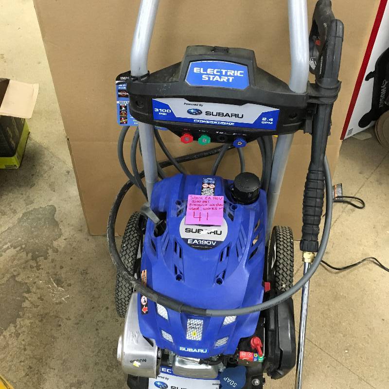 lot 41 image: Power Stroke Reconditioned 3,100-PSI 2.4-GPM Subaru Electric Start Gas Pressure Washer Used in good working condition