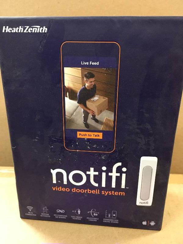lot 43 image: HeatZenith Notifi Video Doorbell System in good shape