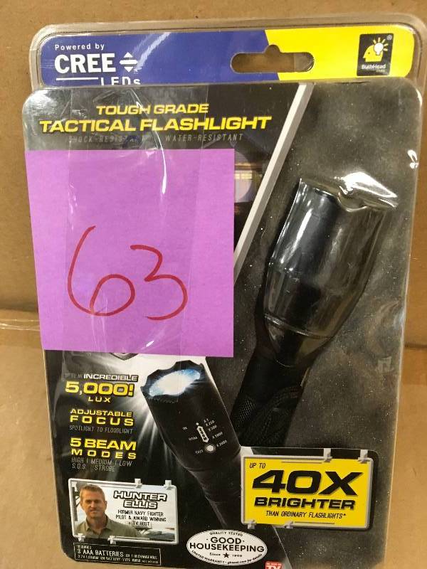lot 63 image: CREE LED Multi Mode Flashlight TOUCH GRADE not used