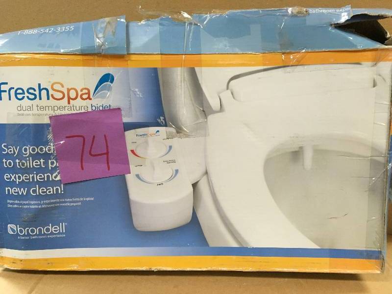 lot 74 image: BRONDELL Dual Temperature Bidet Attachment in White in good conditions
