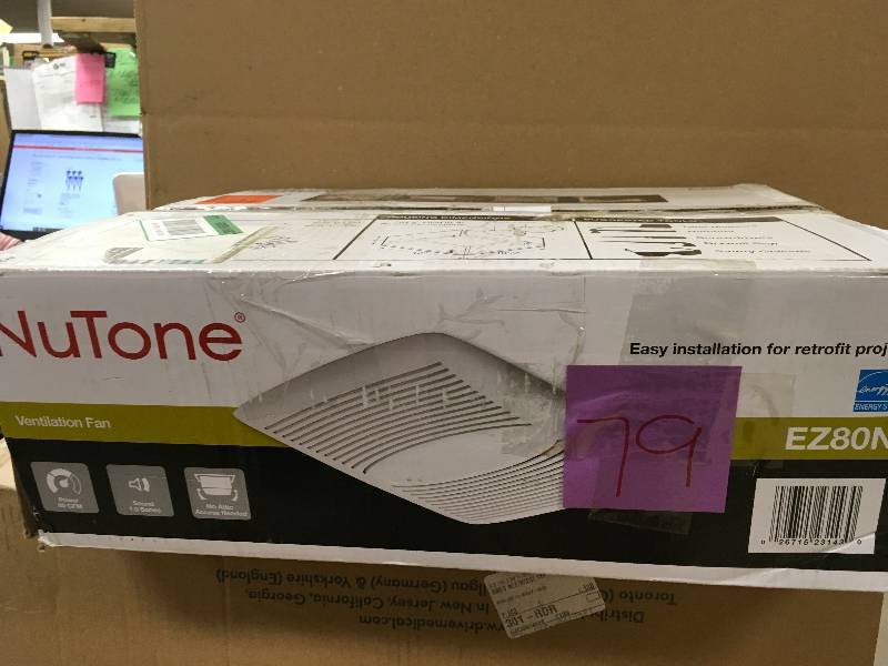 lot 79 image: Nutone EZ Fit 80 CFM Ceiling Exhaust Fan, ENERGY STAR in good conditions