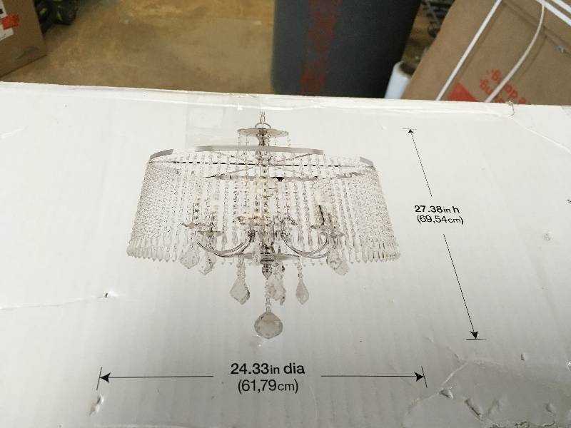 lot 85 image: Home Decorators Collection HD-1146-I  6 Light Polished Chrome Chandelier
